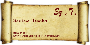 Szeicz Teodor névjegykártya